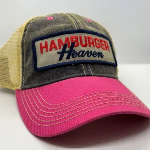 Colorful cap with hamburger theme